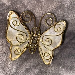 Roman Vintage Mother Of Pearl Wings Butterfly‎ Hook Ornament
